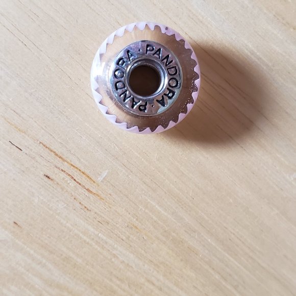 Pandora Pink Zig Zag Murano Glass Retired Charm - Picture 2 of 2